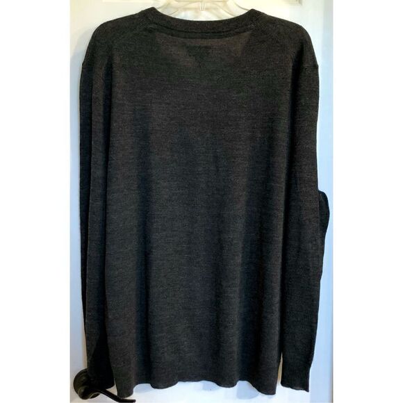 CLUB ROOM - NWT - Men’s Sz XL Wool Blend V-Neck Pullover Sweater/Ebony Heather - Picture 5 of 11